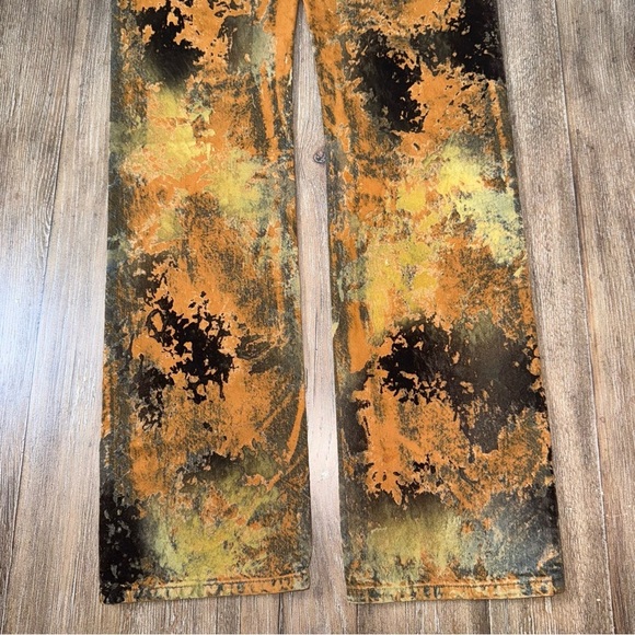 Vintage Jean Paul Gaultier Moss Camo Dead Stock Velvet Grunge Camo straight low - Picture 14 of 16